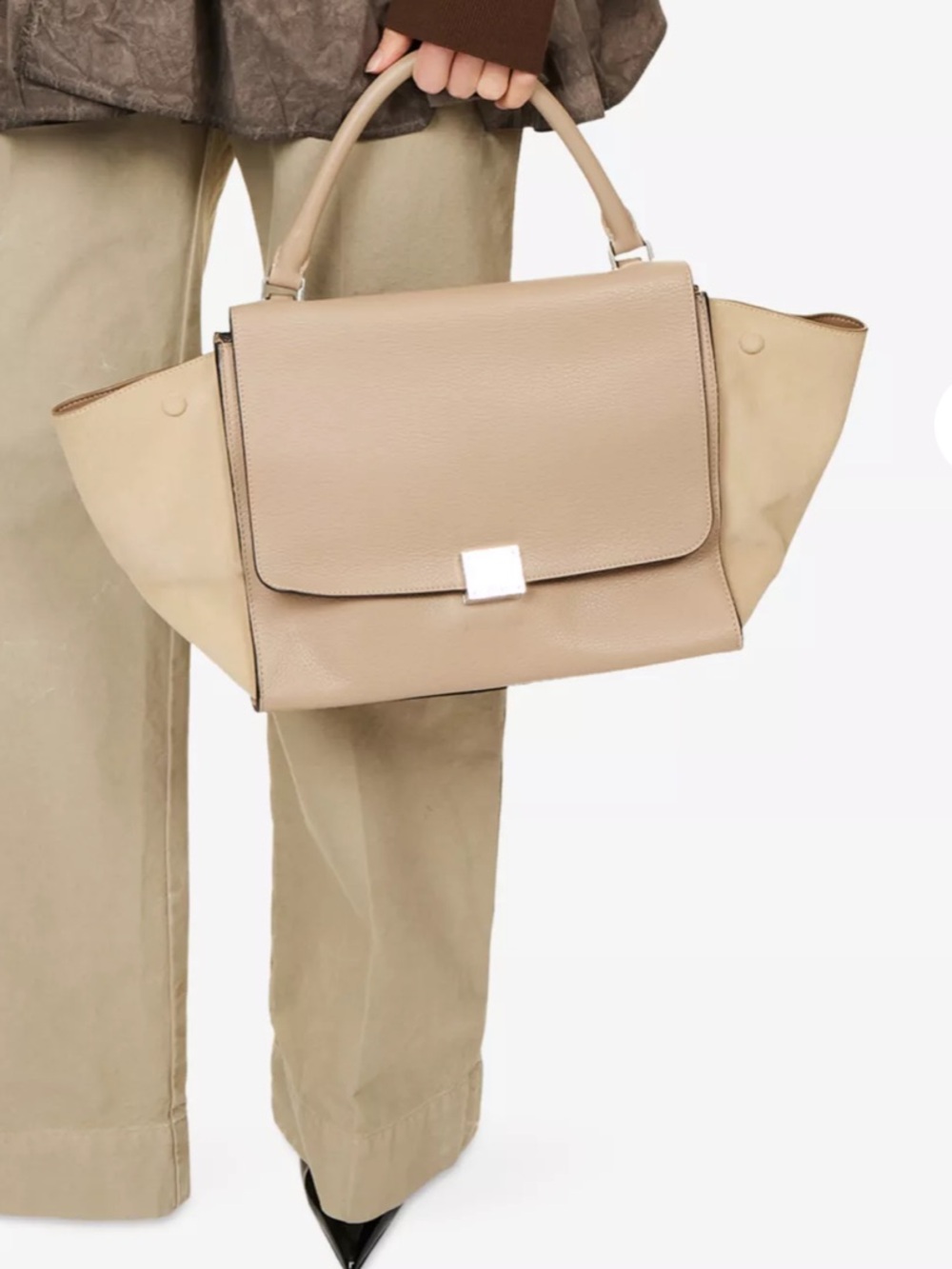 Celine $2950 nude medium trapeze tote - Picture 2 of 14